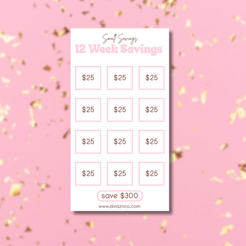 12 Week Savings Challenge Weekly Bi Weekly Monthly