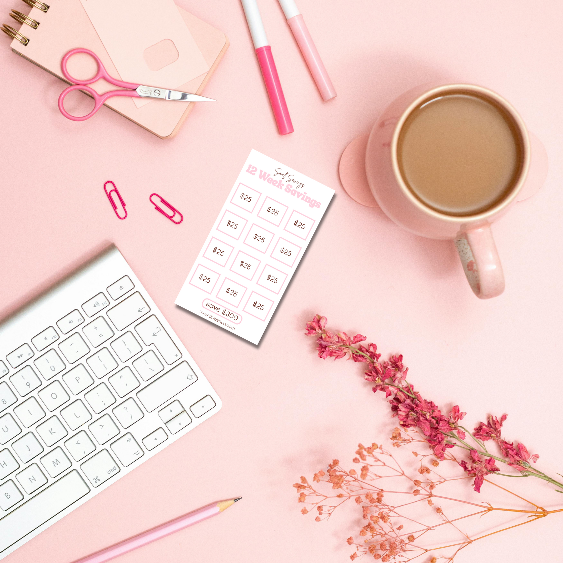 12 Week Savings Challenge Weekly Bi Weekly Monthly
